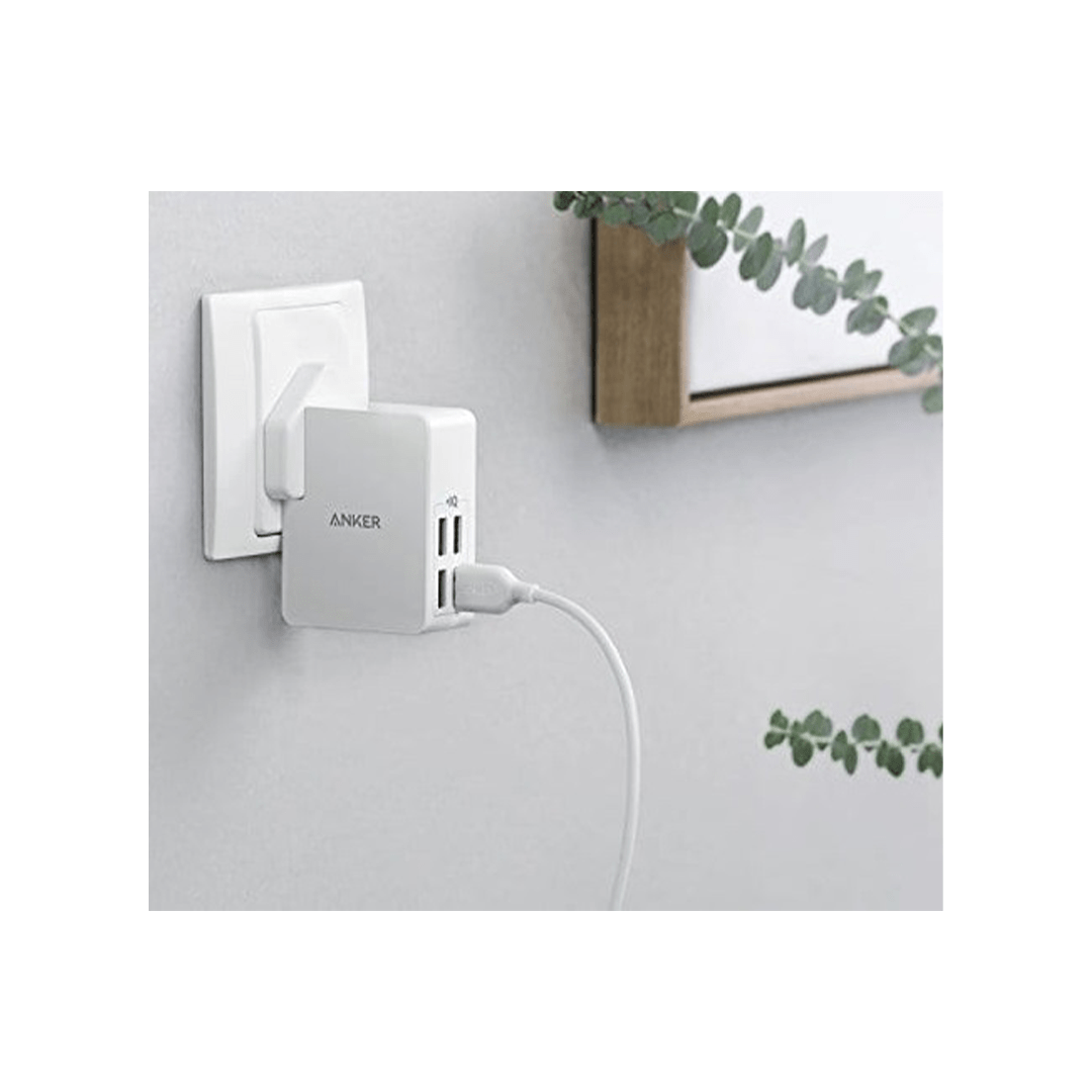 Anker A2042L11 PowerPort 4 Lite travel charger - White in Qatar Anker A2042L11 PowerPort 4 Lite travel charger - White in Qatar